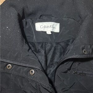 Calvin Klein Black Quilted Coat